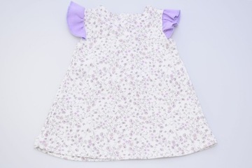 КОМПЛЕКТ ПЛАТЬЯ-ТРАПЕЦИЯ С ПОЛОТКОМ И БАНТОМ R 86