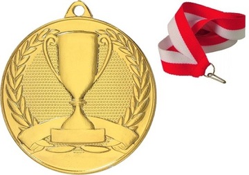 MEDAL ZŁOTY PUCHAR OGÓLNY 50MM +WSTĄŻKA NOWOŚĆ