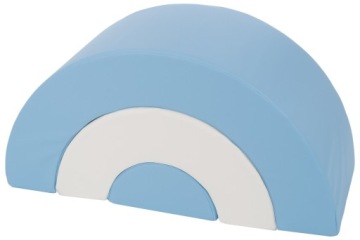 Sada 3 pěnových kostek Mini Duha (bílá, pudrově modrá/baby blue)