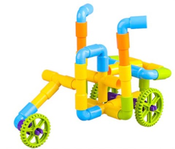 Разноцветные строительные кирпичи для трубопроводов, 340 шт., БОЛЬШИЕ