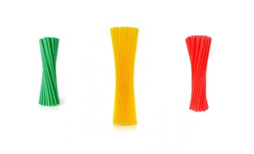 SŁOMKI PLASTIKOWE PROSTE GRUBE 8 (100) RED PLAST