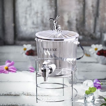 Dozownik napojów 2,2 l, duży, przezroczysty stojak na kran