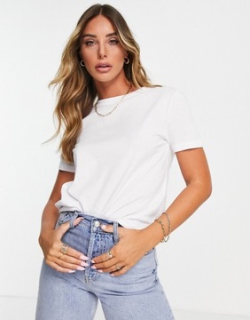 Mango biały T-shirt basic defekt 34