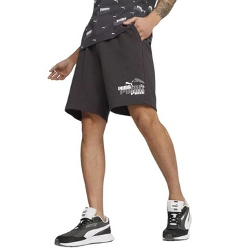 PUMA krótkie spodenki męskie sportowe SHORTY dresowe bawełniane czarne M