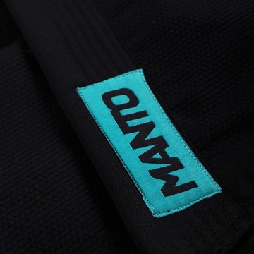 GI do brazylijskiego jiu-jitsu MANTO X5 black/turquoise A3