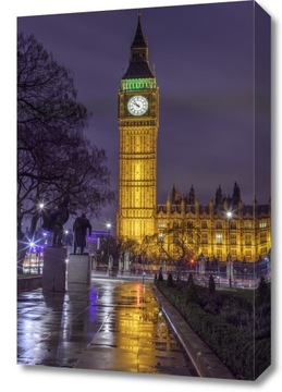 Obraz 40x60cm Big Ben w nocy, Assaf Frank