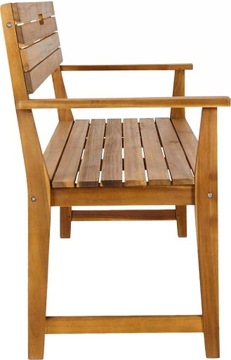 ДЕРЕВЯННАЯ САДОВАЯ СКАМЬЯ НА ТЕРРАСЕ, АКАЦИЯ