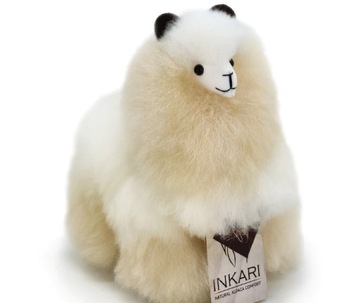 Inkari Alpaka small Vanilla Swir 100% wełna z Peru maskotka handmade