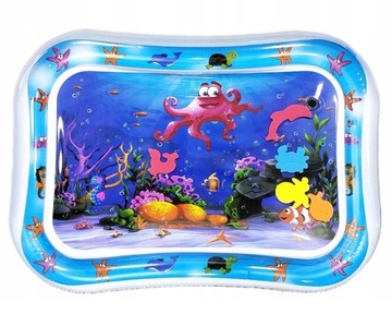 MATA SENSORYCZNA DLA NIEMOWLĄT DMUCHANA WODNA EDUKACYJNA OCEAN RYBKI