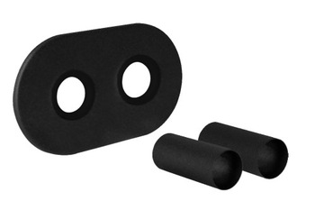 ZESTAW MASKUJĄCY CZARNY ROZETA PODWÓJNA Z TULEJAMI