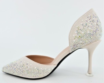 ТУФЛИ MOLO НА ВЫСОКИХ БЛЕСТЯЩИХ КАБЛУКАХ С БОЛЬШИМ ДЕКОРАТОМ R40