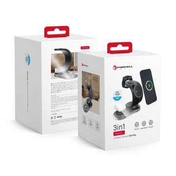 FORCELL 3in1 15W Qi Индуктивное зарядное устройство Sail Mag Charger MagSafe для iPhone