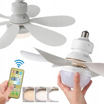 ŻYRANDOL WENTYLATOR SUFITOWY WIATRAK 40W LAMP
