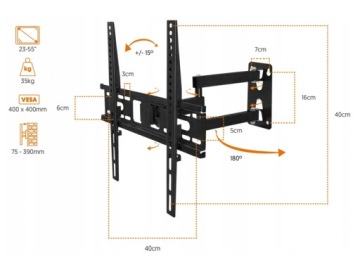1 шт. Настенное крепление для ЖК 23-55 с регулировкой -