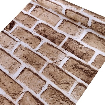Tapeta ceglana samoprzylepna naklejka na ścianę mur cegła naturalna 9246