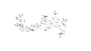 ОРИГИНАЛЬНАЯ ВЫХЛОПНАЯ ТРУБА MERCEDES C W205 M274
