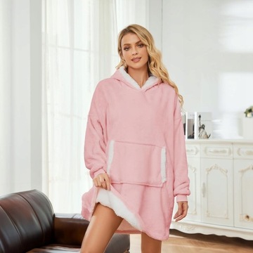 KOC BLUZA OVERSIZE CIEPŁA 2W1 GRUBA XXL FUTRZAK