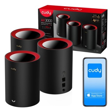 Router Mesh Wi-Fi 6 CUDY Apl M3000 3-Pack Dual-band 3Gb/s duży zasięg