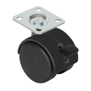 KÓŁKO MEBLOWE ROLKA Z HAMULCEM KÓŁKO OBROTOWE DO KRZESŁA fi 50mm SOLIDNE