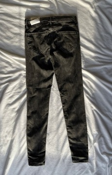 RIVER ISLAND | CZARNE/SZARE SPODNIE JEANSY SKINNY RURKI MOLLY | R. XS