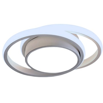 LAMPA SUFITOWA LED ŻYRANDOL ALUMINIOWA BIAŁY ZIMNY OKRĄGŁY PLAFON