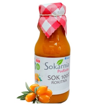 SOK Z ROKITNIKA 250ml 100% Naturalny Tłoczony Dobry Dla Zbilansowanej Diety