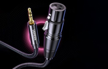 ЗЕЛЕНЫЙ КАБЕЛЬ АУДИОКАБЕЛЬ МИНИ-ДЖЕК 3,5 ММ / XLR 2 м