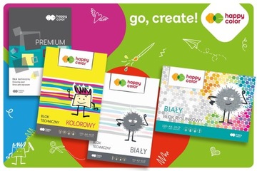 БЛОК ДЛЯ ЦВЕТА А4 80Г 15 ЛИСТОВ HAPPY