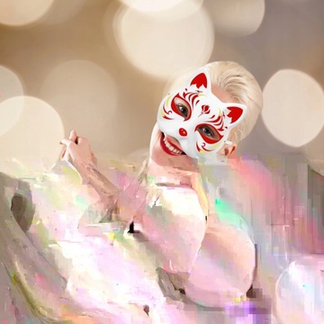 Маска кота на Хэллоуин Blank Therian 5 шт.