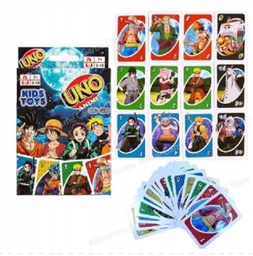 UNO Anime Cards 112 Семейная карточная игра Uno