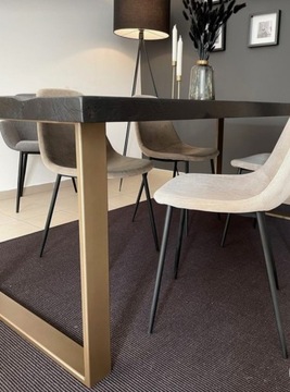 biurko kosmetyczne loft metal ze złotymi nogami