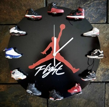 Air jordan 3d sneaker clock with 12 