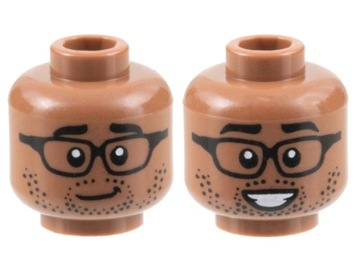 Lego GŁOWA Główka Męska Zarost M Brown 3626cpb3154