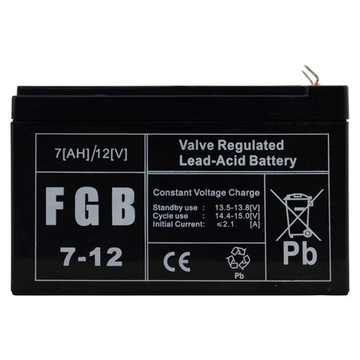 Akumulator 7 Ah 12V VRLA AGM UPS ALARM WYTRZYMAŁY
