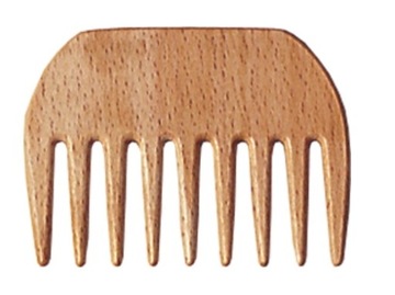 GORGOL Grzebień ekologiczny drewniany afro mały do włosów brody i wąsów