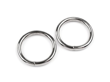 Kółko metalowe kaletnicze do torebki 20mm nikiel