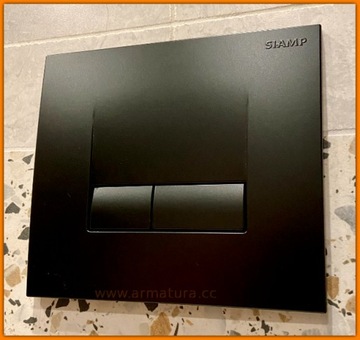 Кнопка смыва для унитаза CERSANIT TARGET AQUA BLACK