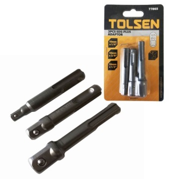 НАБОР ИЗ 3 АДАПТЕРОВ SDS+ ДЛЯ ГНЕЗД 1/4'', 3/8, 1/2''