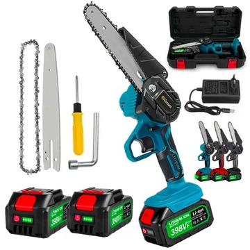 Мини-пила для ветвей, ручная цепная пила, аккумуляторная, 1500 Вт, 18 В, 6 дюймов