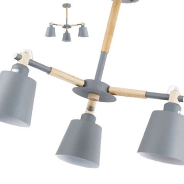 LAMPA SUFITOWA WISZĄCA ŻYRANDOL NOWOCZESNA 3x E27