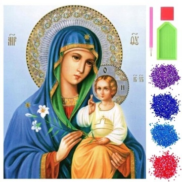 HAFT DIAMENTOWY MOZAIKA DIAMENTOWA 5D MATKA BOŻA
