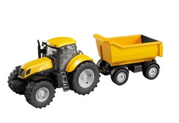 Traktor ŻÓŁTY GUMOWE KOŁA z WYWROTKĄ