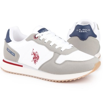 Buty sneakersy męskie, sportowe U.S Polo Assn. WHI