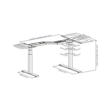Электрический каркас стола Spacetronik SPE-243LG
