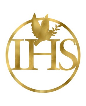 Topper toper na tort IHS złoty