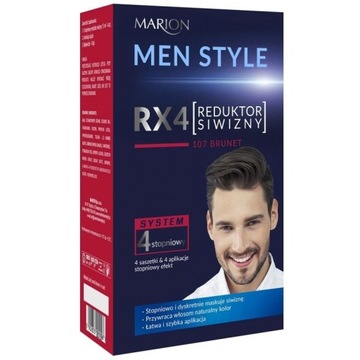 MARION Men odsiwiacz-reduktor siwizny nr 107 BRUNET 4*15 ml