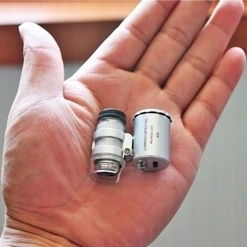 КАРМАННАЯ ЛУПА МИКРОСКОПА ЛУПА 60x СВЕТОДИОДОВ - ESSENTIAL TESTER