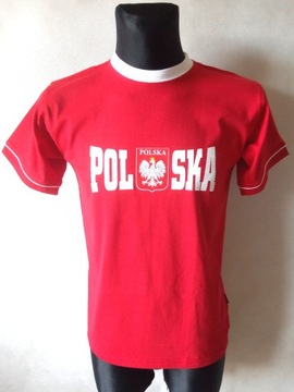 Koszulka POLSKA bawełniana czerwona S