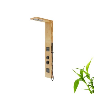 Panel prysznicowy Corsan BASTI Mieszacz Drewno bambusowe