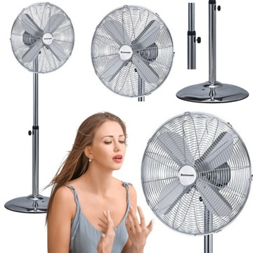 Wentylator wiatrak Stojący Podłogowy cichy mocny Ravanson WT-7040SN INOX
